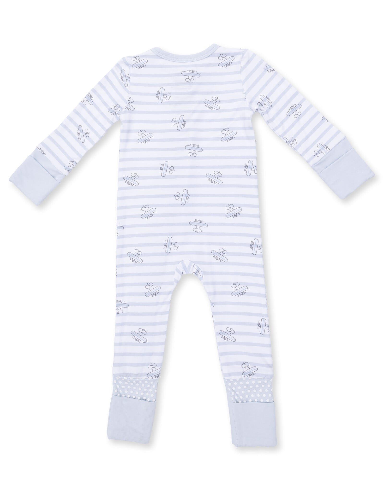 Angel Dear ADF26 2 Way Zipper Romper Airplane Stripe