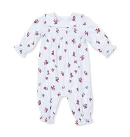 Angel Dear Alyssa Floral Smocked Romper