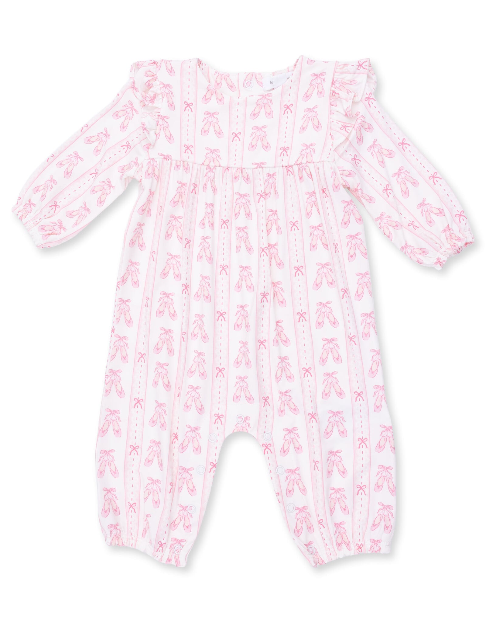 Angel Dear ADF26 Ballet Shoes Ribbon Stripe Ruffle Romper