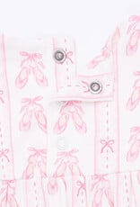 Angel Dear ADF26 Ballet Shoes Ribbon Stripe Ruffle Romper