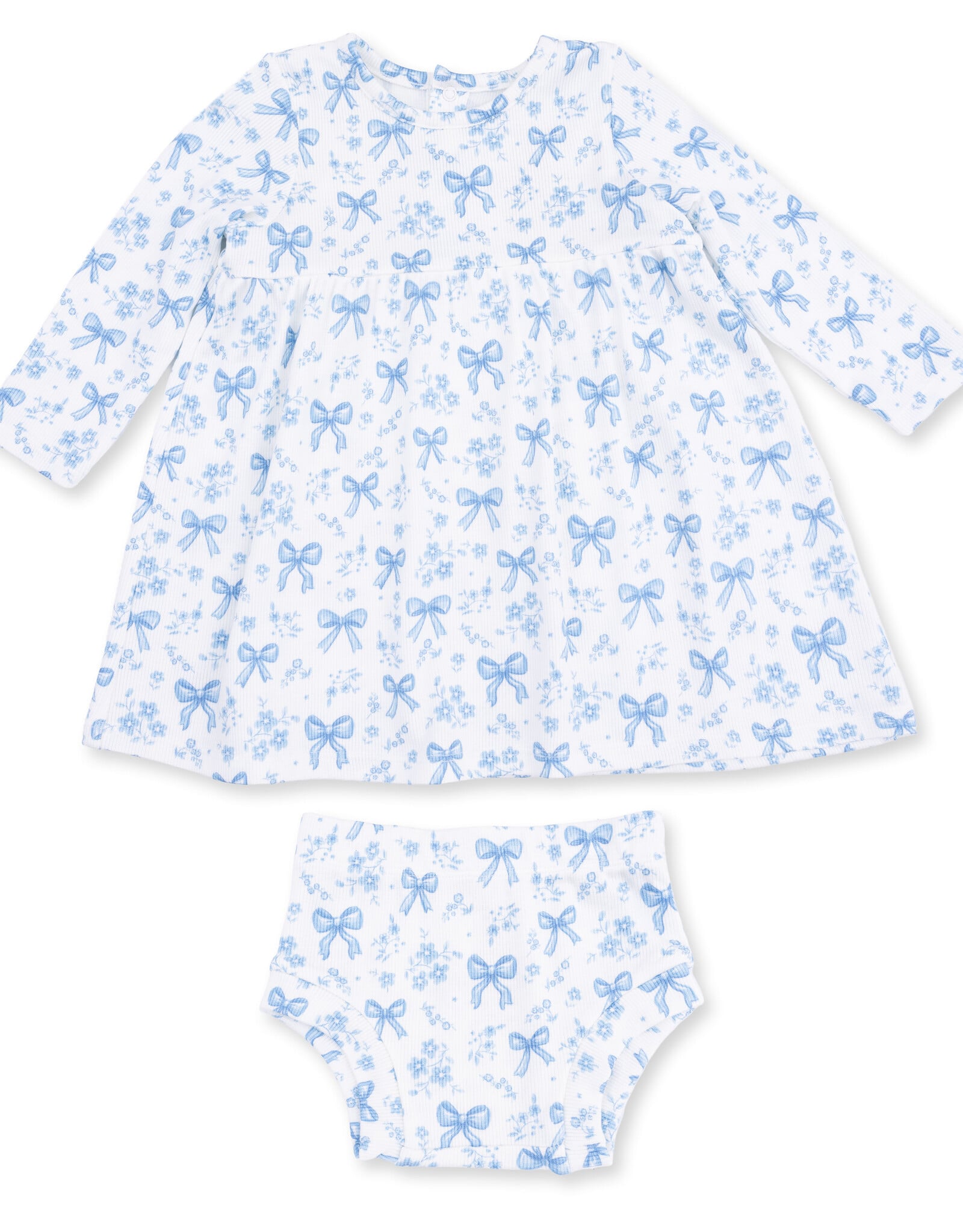 Angel Dear ADF26 Blue Bows & Flowers Dress/Bloomer
