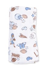 Angel Dear ADF26 Swaddle Blanket 45x45 Football Nursery