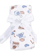 Angel Dear ADF26 Swaddle Blanket 45x45 Football Nursery