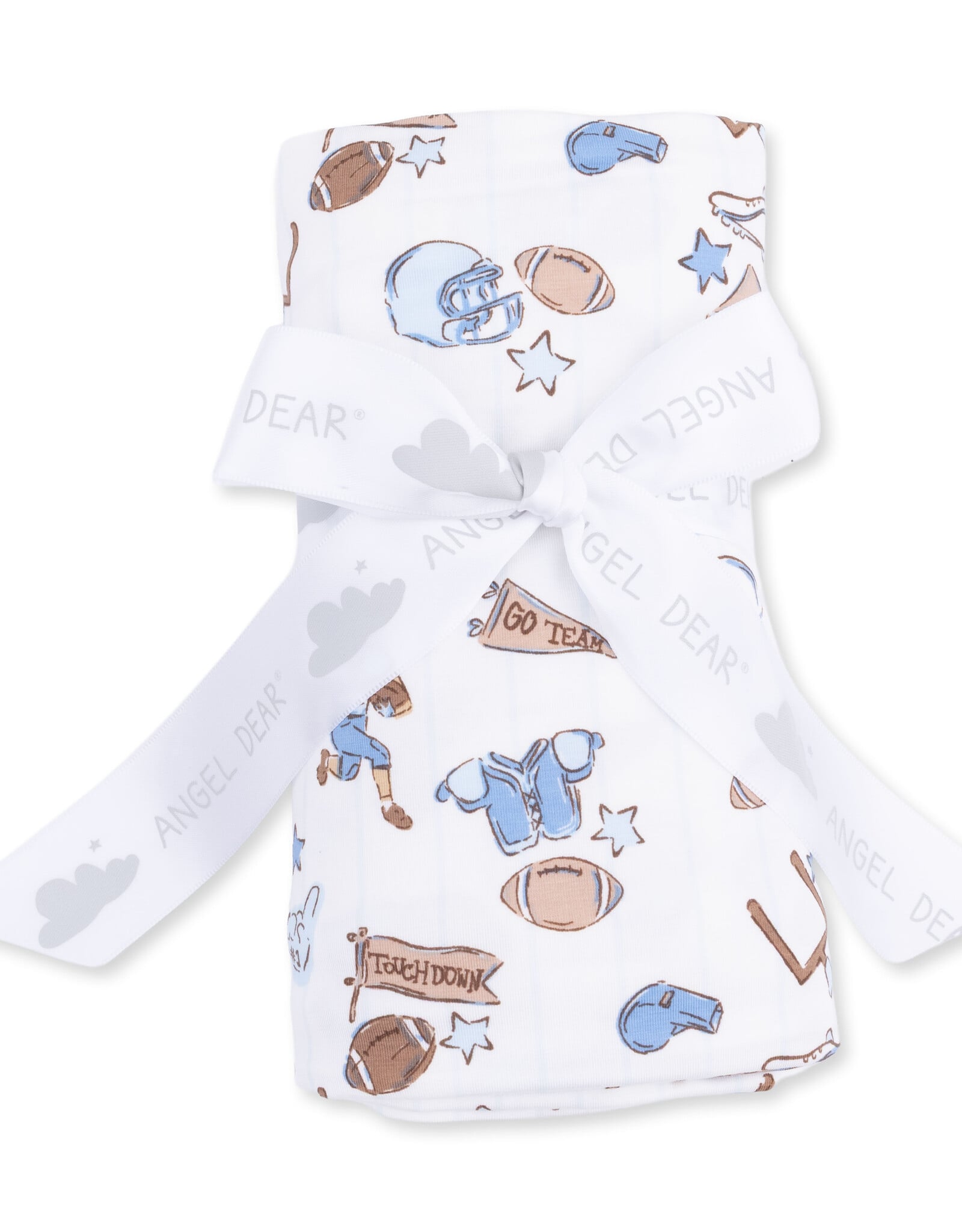 Angel Dear ADF26 Swaddle Blanket 45x45 Football Nursery
