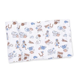 Angel Dear Swaddle Blanket 45x45 Football Nursery