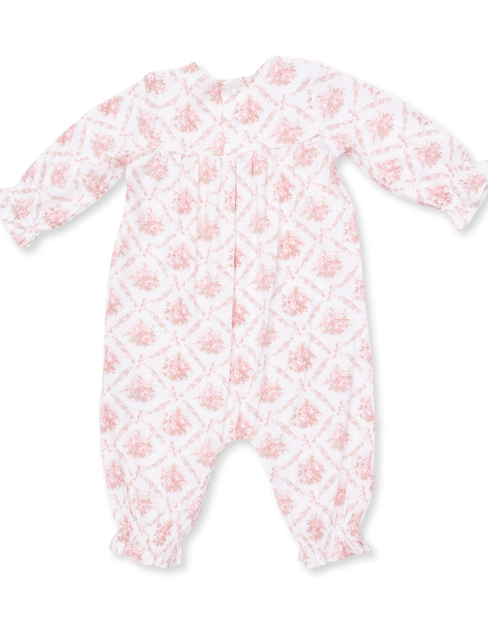 Angel Dear ADF26 Rose Bow Lattice Smocked Romper
