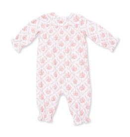 Angel Dear Rose Bow Lattice Smocked Romper