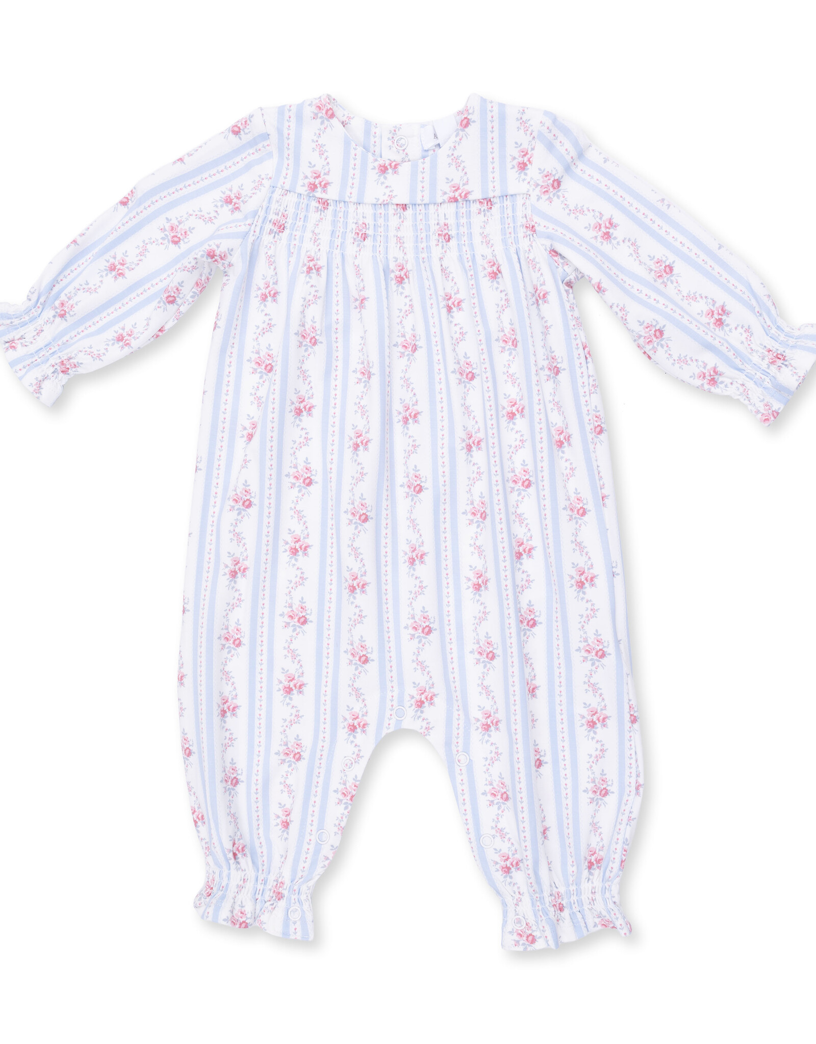 Angel Dear ADF26 Anna Floral Stripe Smocked Romper