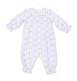Angel Dear Anna Floral Stripe Smocked Romper
