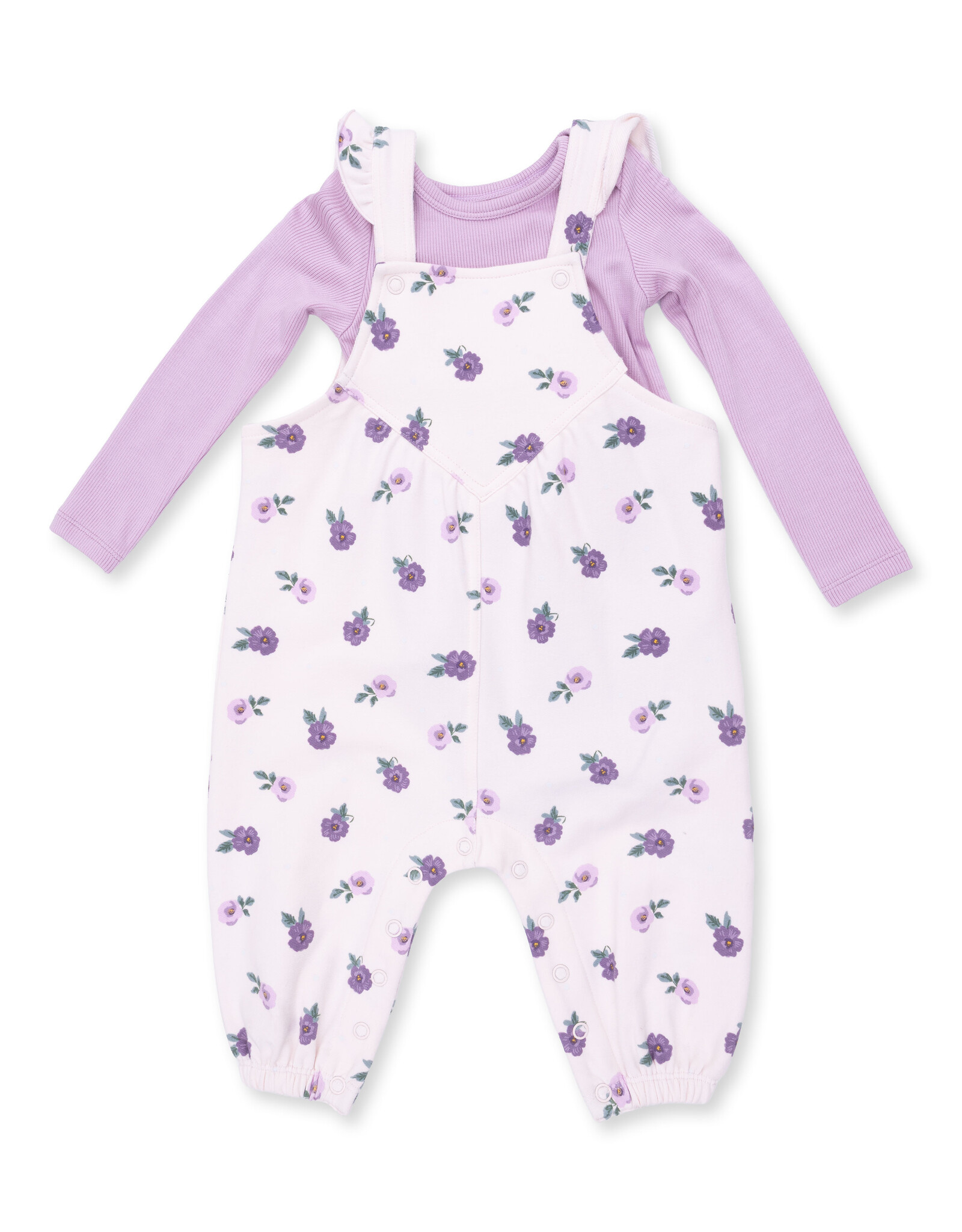 Angel Dear ADF26 Violetta Floral Overalls/Bodysuit