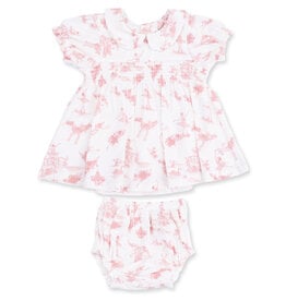Angel Dear Ballet Toile Smocked Dress Set