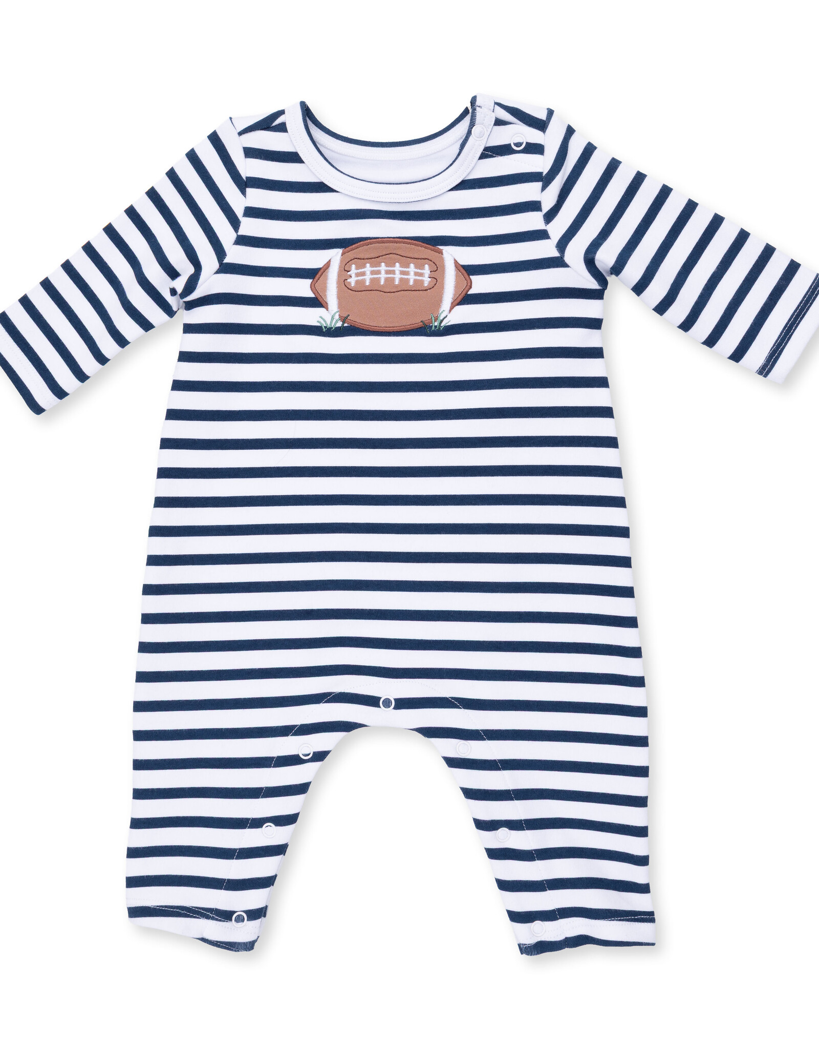 Angel Dear ADF26 Football Navy Snap Shoulder Romper