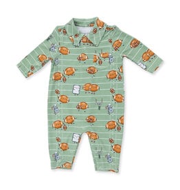 Angel Dear Footballs Playing Football Polo Romper
