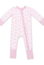 Angel Dear ADF26 2 Way Zipper Romper Ribbon Stripe Ballet Shoes