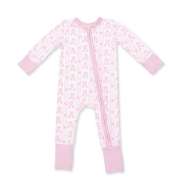 Angel Dear 2 Way Zipper Romper Ribbon Stripe Ballet Shoes