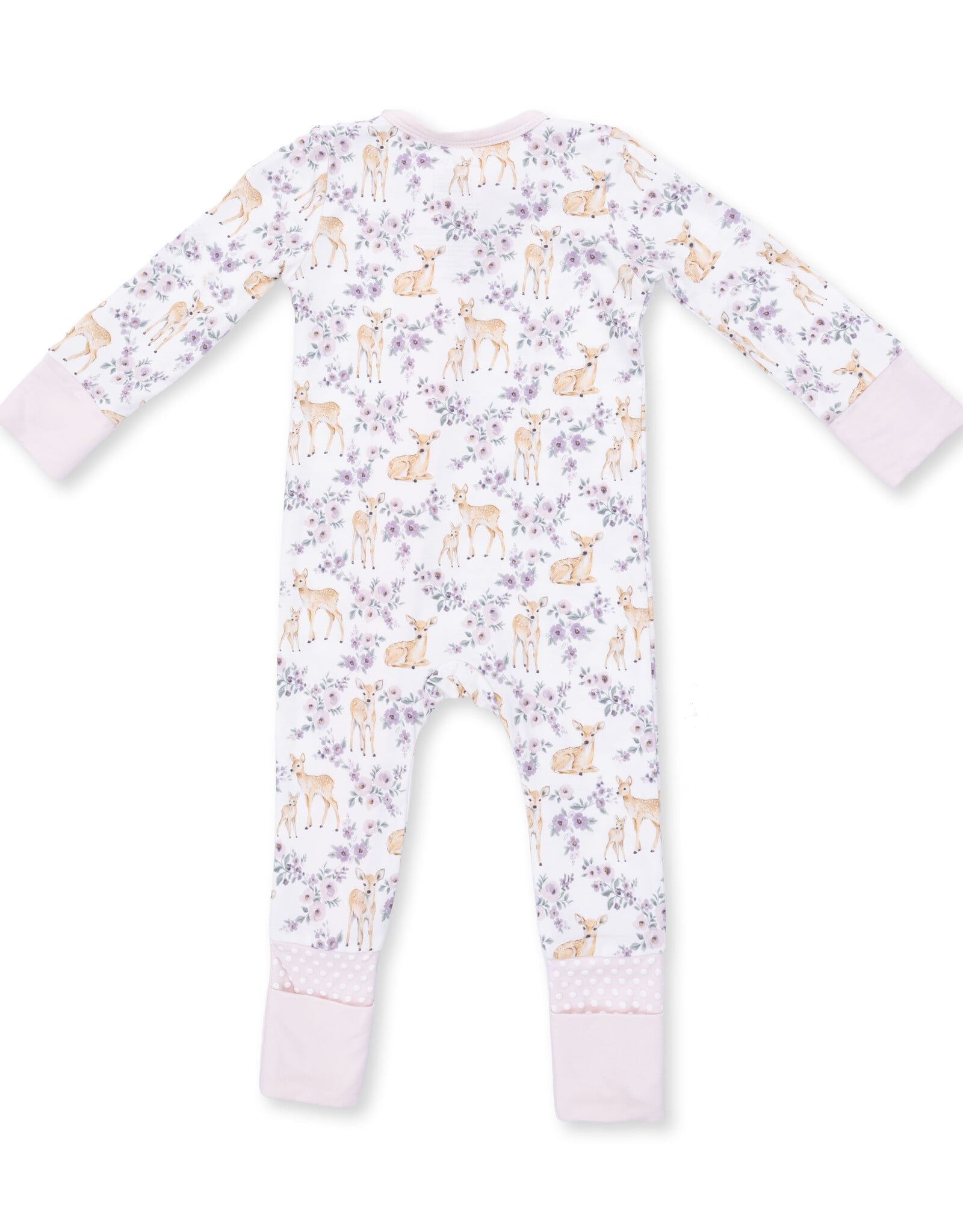 Angel Dear ADF26 2 Way Zipper Romper Floral Deer