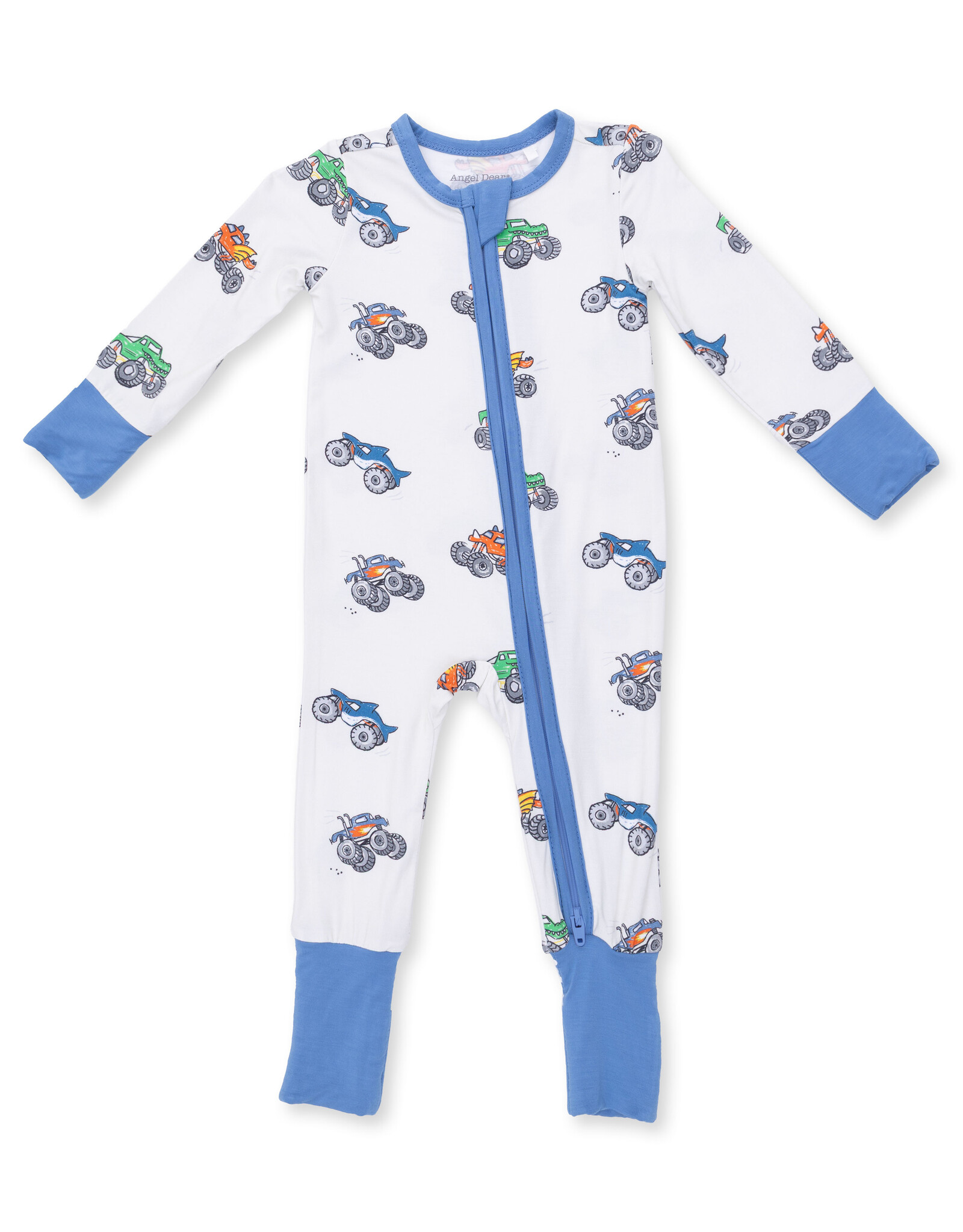 Angel Dear ADF26 2 Way Zipper Romper Monster Trucks