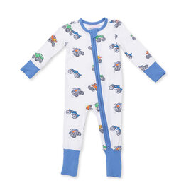 Angel Dear 2 Way Zipper Romper Monster Trucks