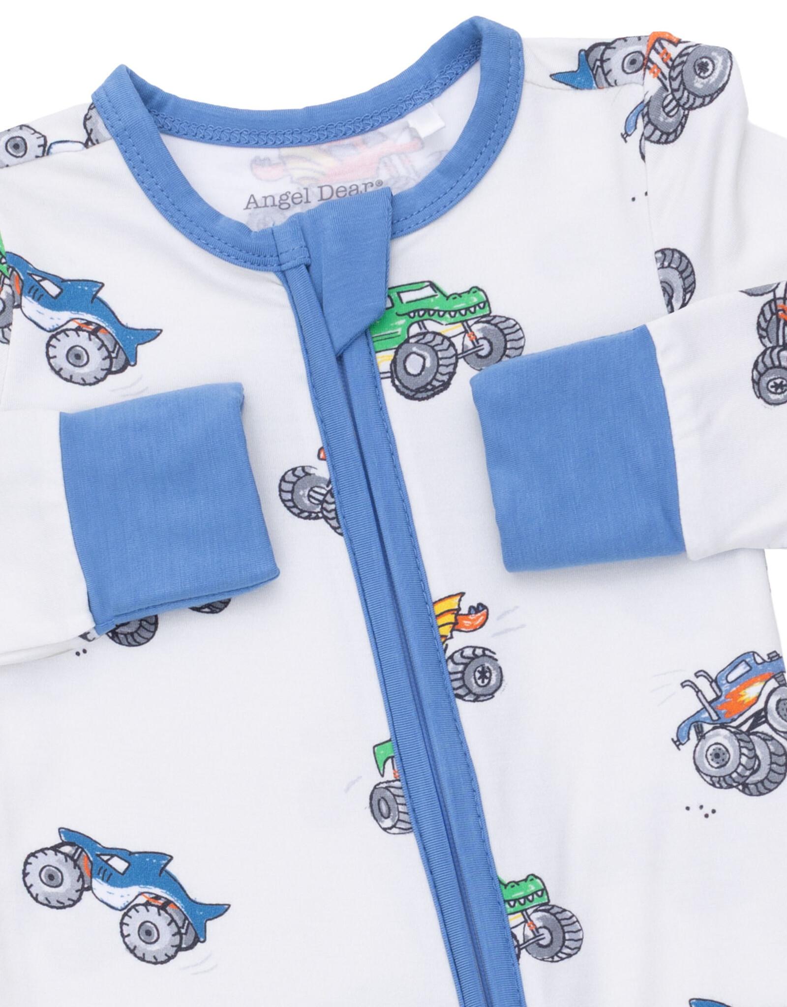 Angel Dear ADF26 2 Way Zipper Romper Monster Trucks
