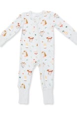 Angel Dear ADF26 2 Way Zipper Romper Baby Farm Faces