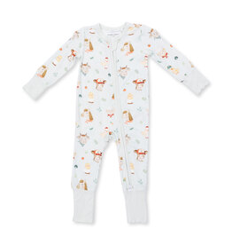 Angel Dear 2 Way Zipper Romper Baby Farm Faces