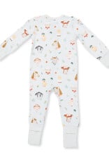 Angel Dear ADF26 2 Way Zipper Romper Baby Farm Faces