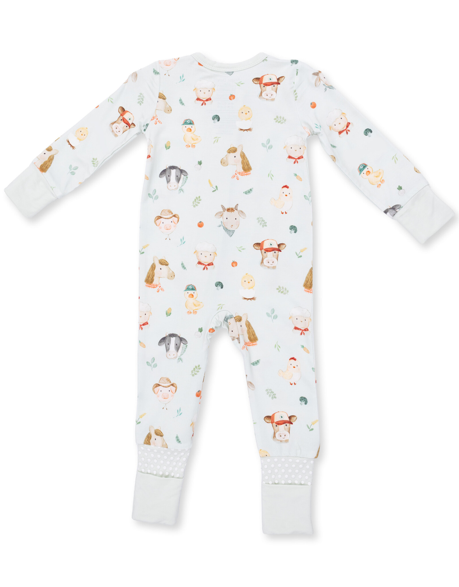 Angel Dear ADF26 2 Way Zipper Romper Baby Farm Faces
