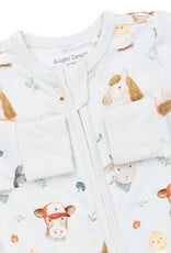 Angel Dear ADF26 2 Way Zipper Romper Baby Farm Faces