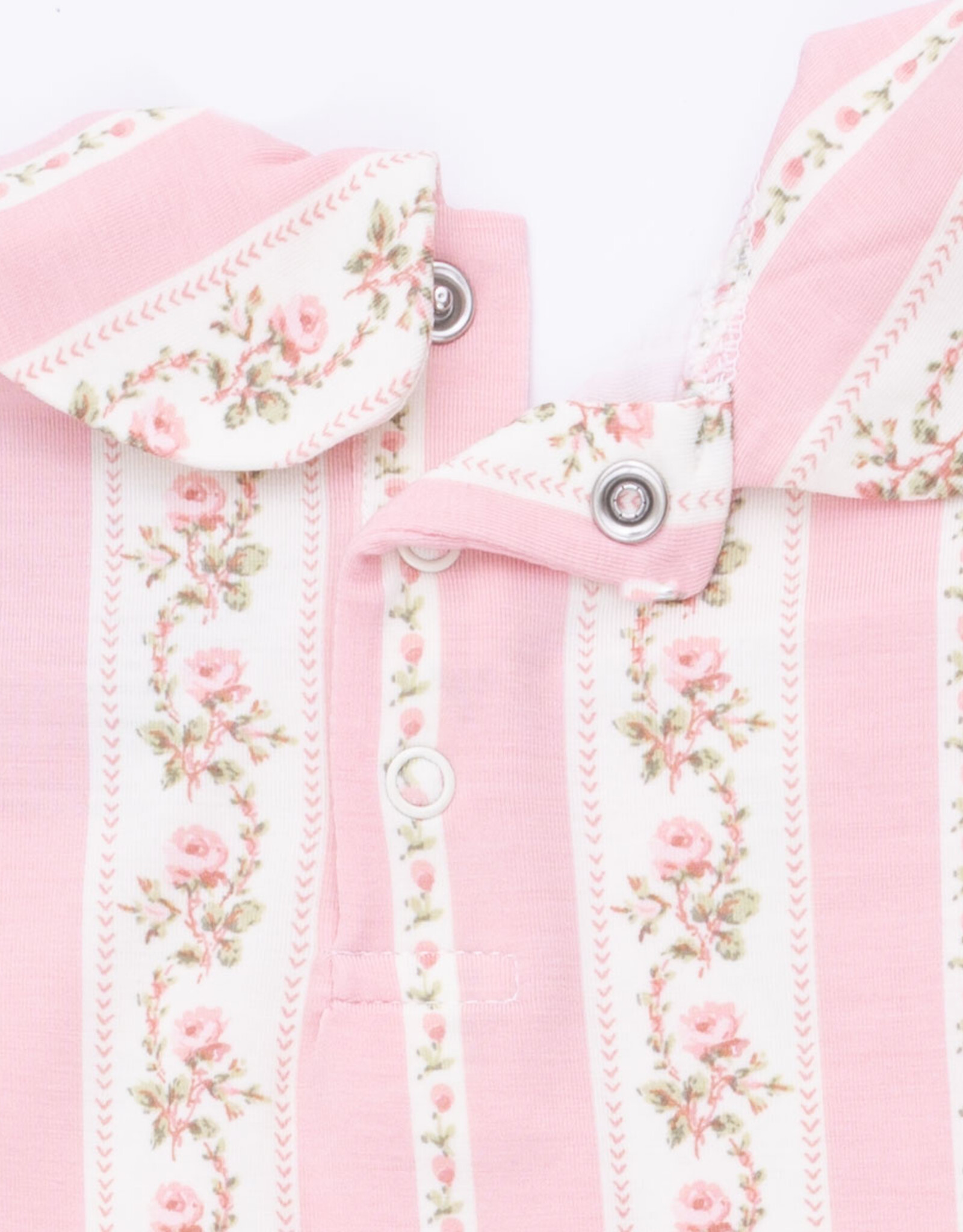 Angel Dear ADF26 Snap Footie Smocked Peter Pan Antoinette Stripe