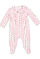 Angel Dear ADF26 Snap Footie Smocked Peter Pan Antoinette Stripe