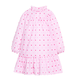 Bisby Jody Dress Magenta Clip Dot Stripe