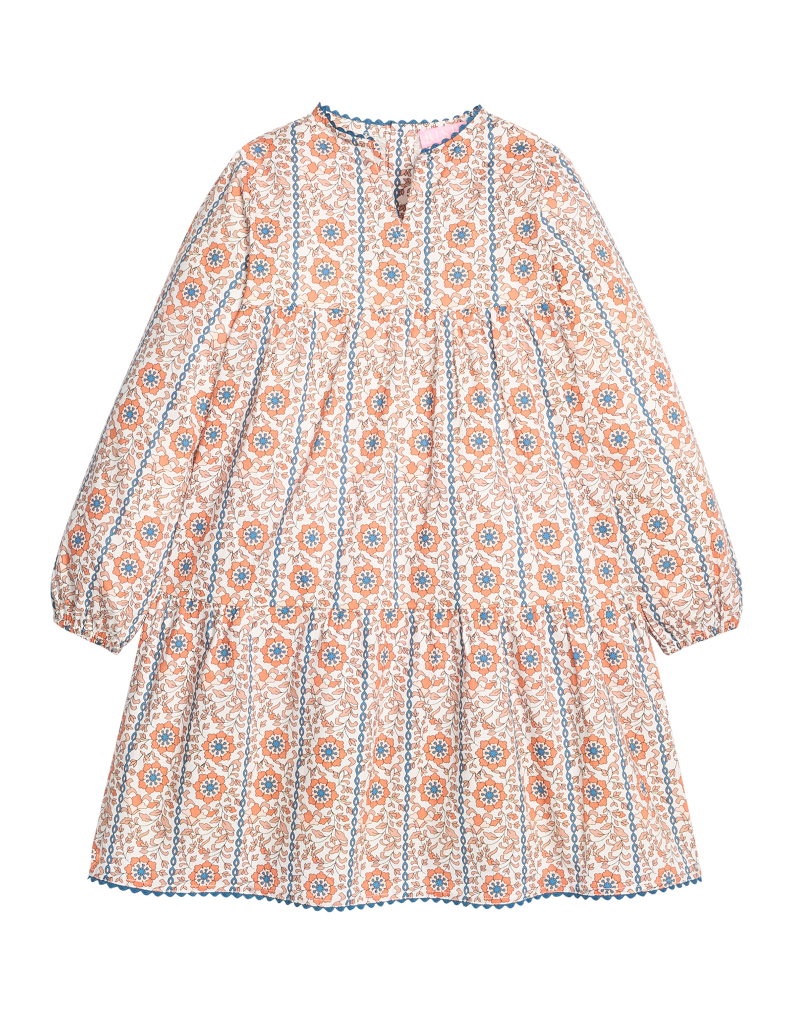 Bisby LS Positano Dress Verbier Vines Orange