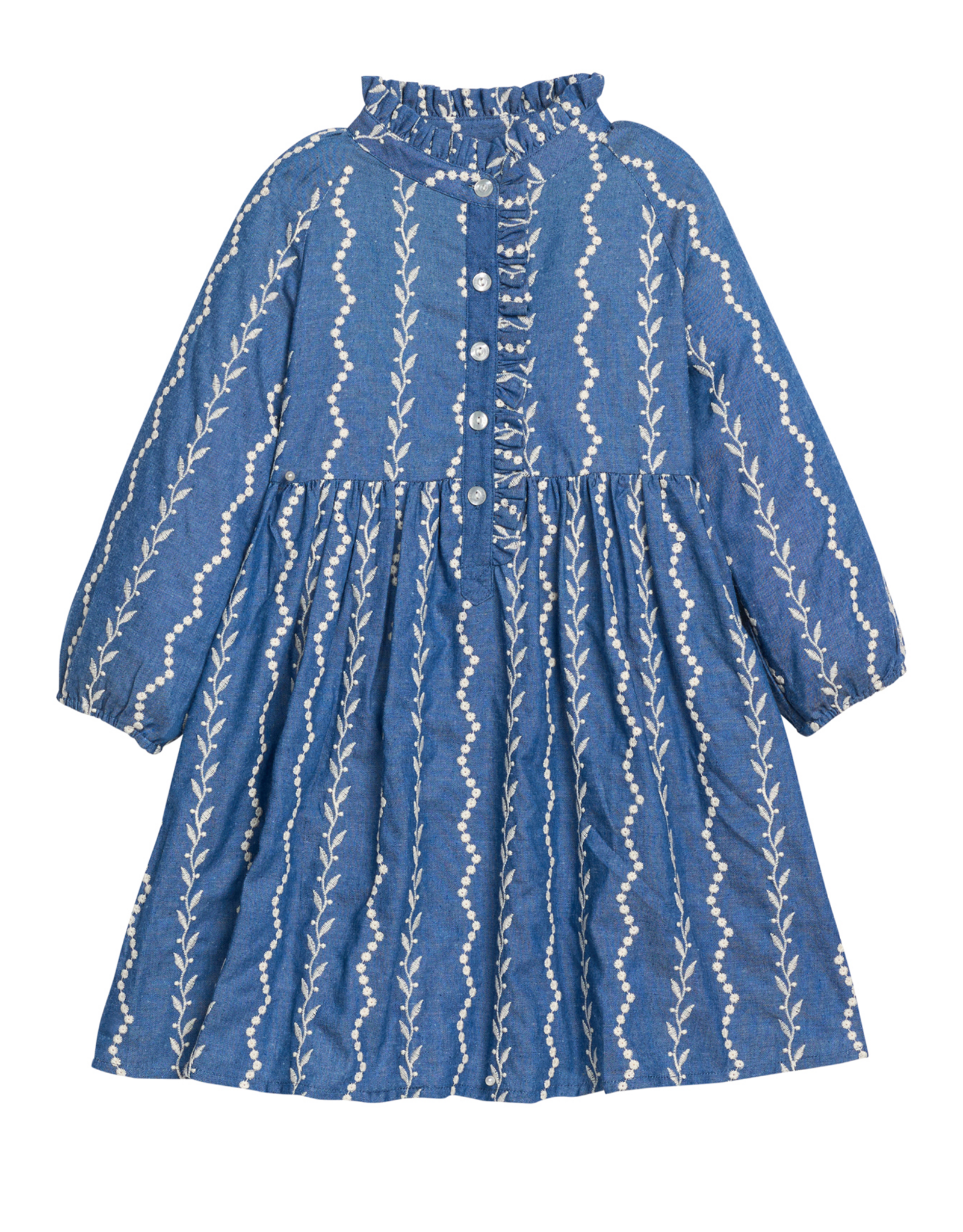 Bisby Amelia Dress Chamonix Chambray Embroidery
