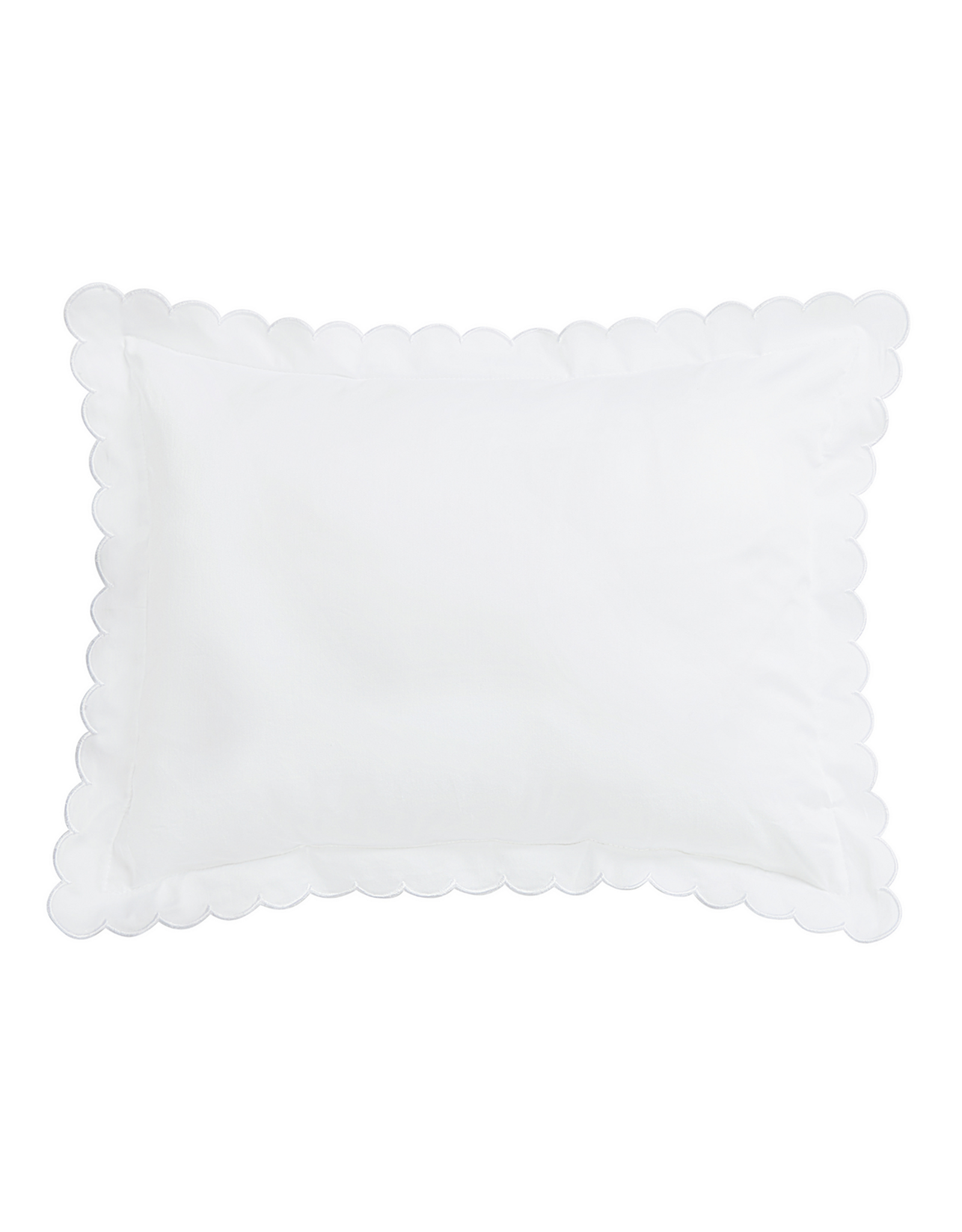 Little English LE Scallop Pillowcase White