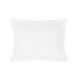 Little English Scallop Pillowcase Blue