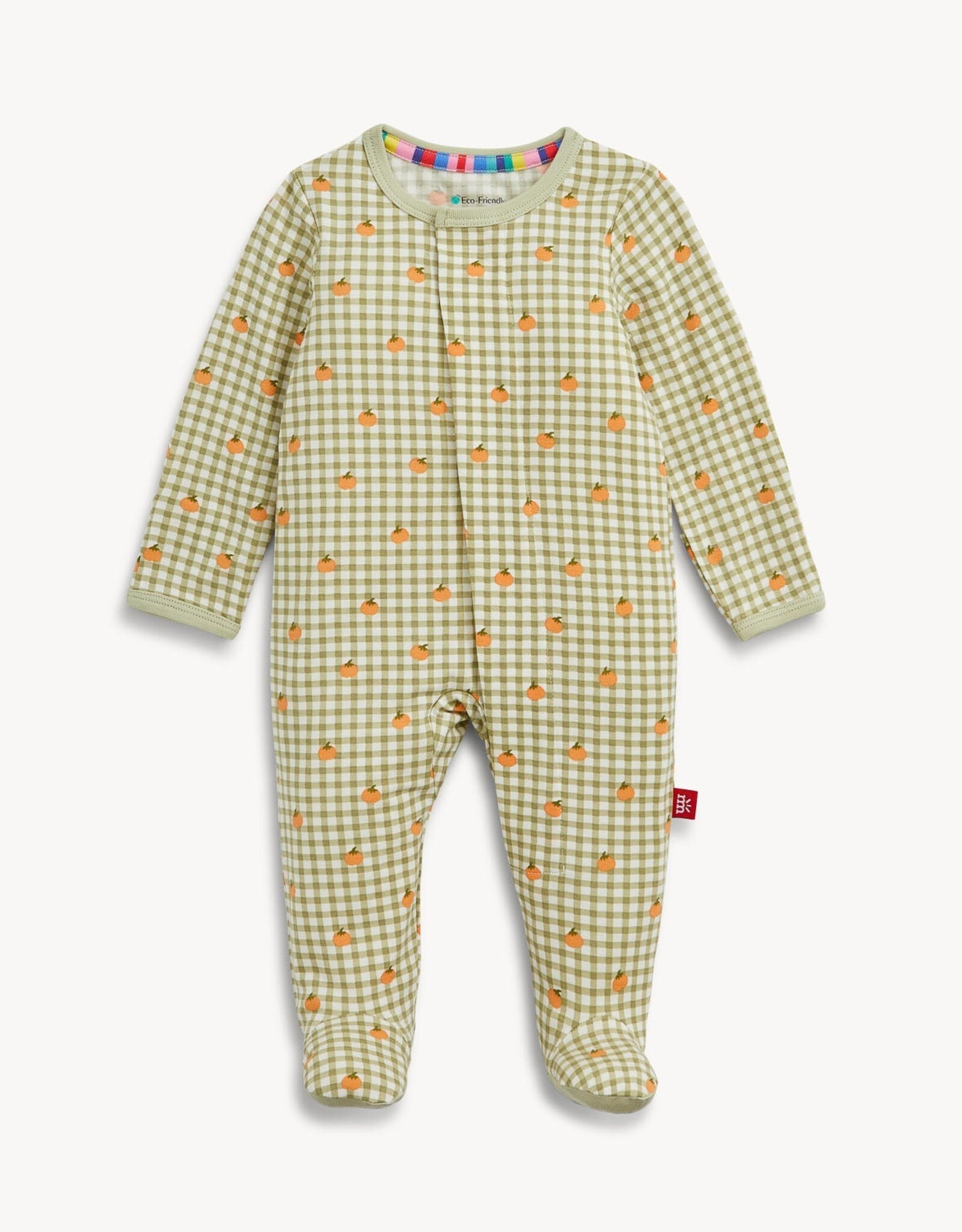 Magnetic Me MM Modal Footie Pumpkin Plaid