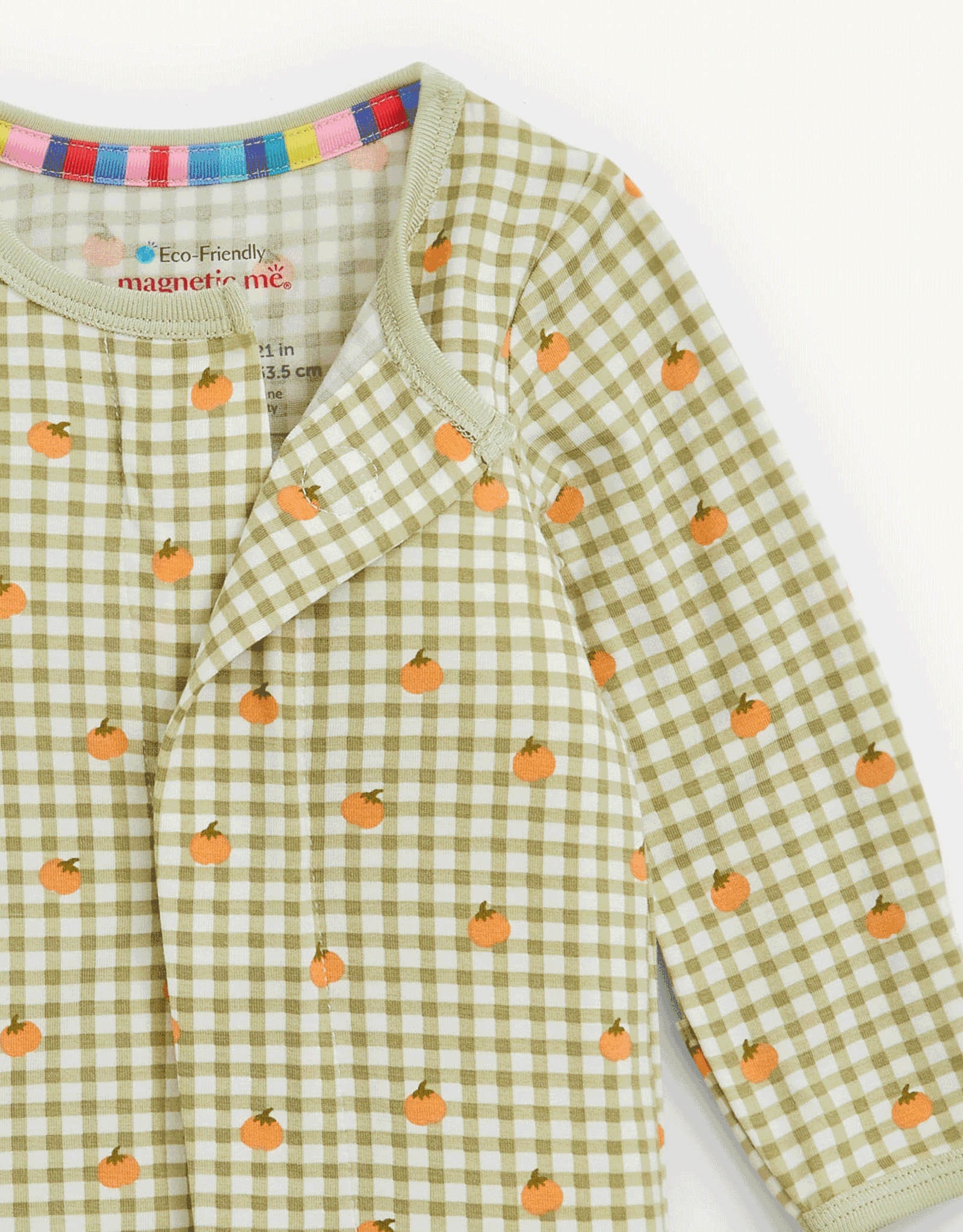 Magnetic Me MM Modal Footie Pumpkin Plaid