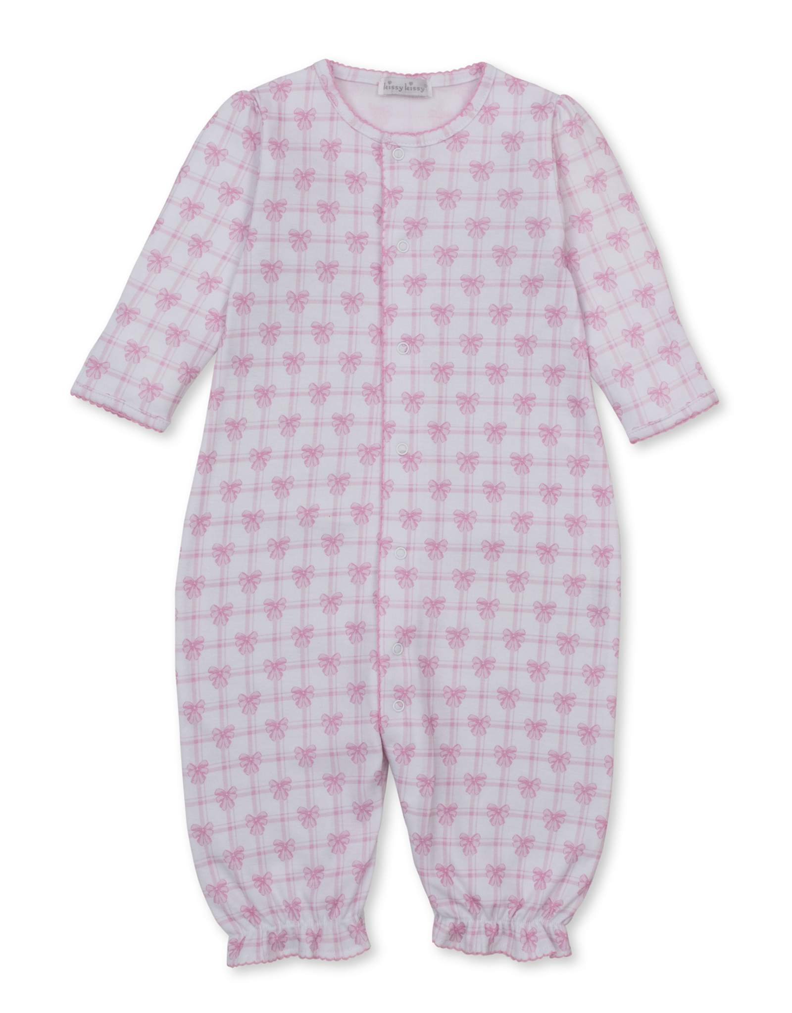 Kissy Kissy Windowpane Bows Converter Gown PINK