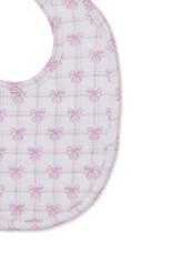 Kissy Kissy Windowpane Bows Bib PINK