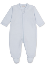 Kissy Kissy Baby Blessings Jacquard Zip Footie BLUE