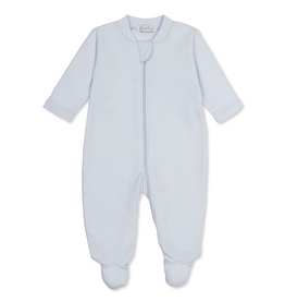 Kissy Kissy Baby Blessings Jacquard Zip Footie BLUE