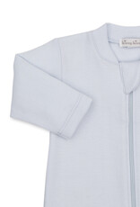 Kissy Kissy Baby Blessings Jacquard Zip Footie BLUE