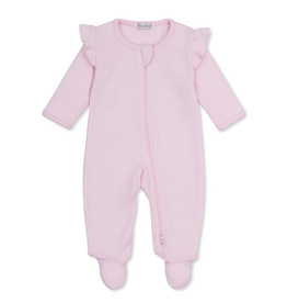 Kissy Kissy Baby Blessings Jacquard Zip Footie PINK
