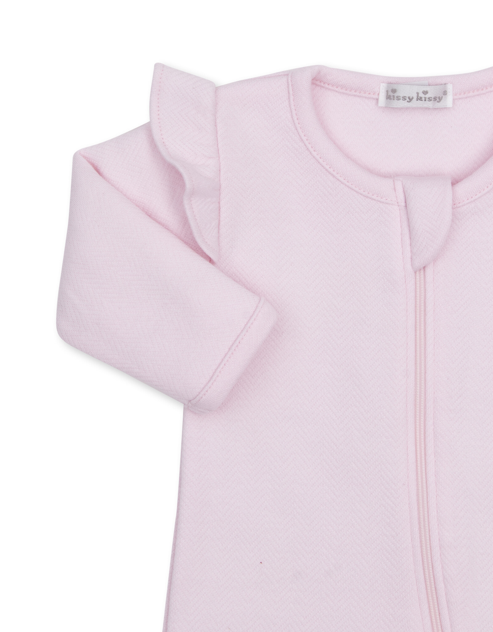 Kissy Kissy Baby Blessings Jacquard Zip Footie PINK