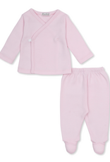 Kissy Kissy Baby Blessings Jacquard Footed Pant Set PINK