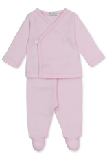 Kissy Kissy Baby Blessings Jacquard Footed Pant Set PINK