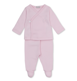 Kissy Kissy Baby Blessings Jacquard Footed Pant Set PINK