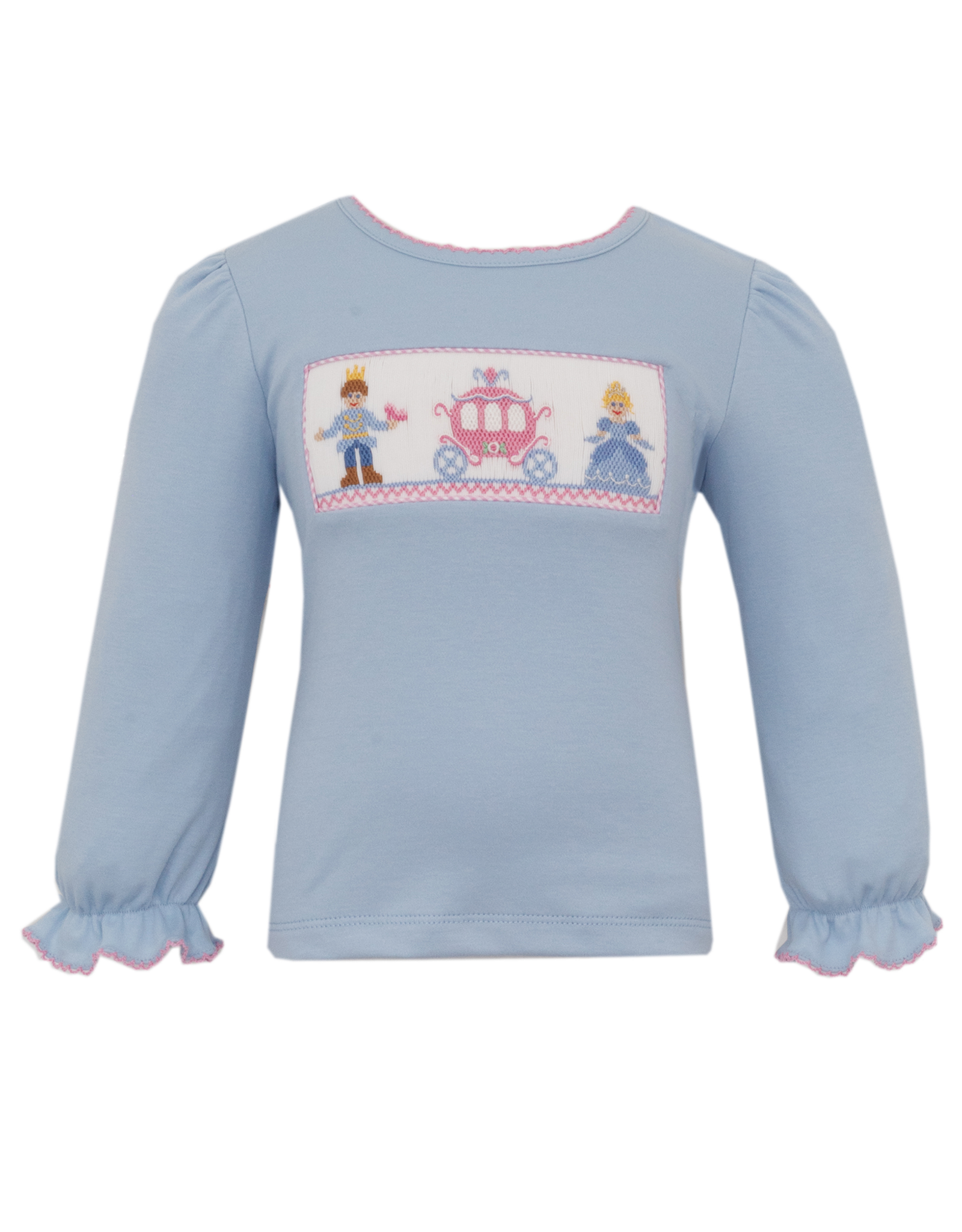 Anavini 502QL2 Blue Cinderella Smocked Shirt