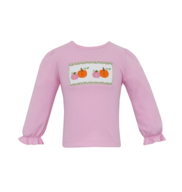 Anavini Pink Pumpkin Smocked Shirt