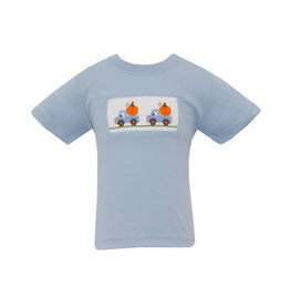 Anavini Blue Pumpkin Smocked Shirt